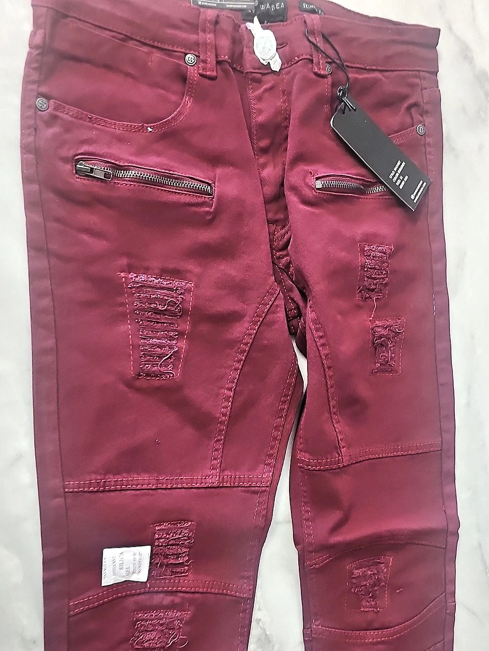 Waimea Skinny Fit Men's Skinny Jeans in Pink Waist 32 NWT